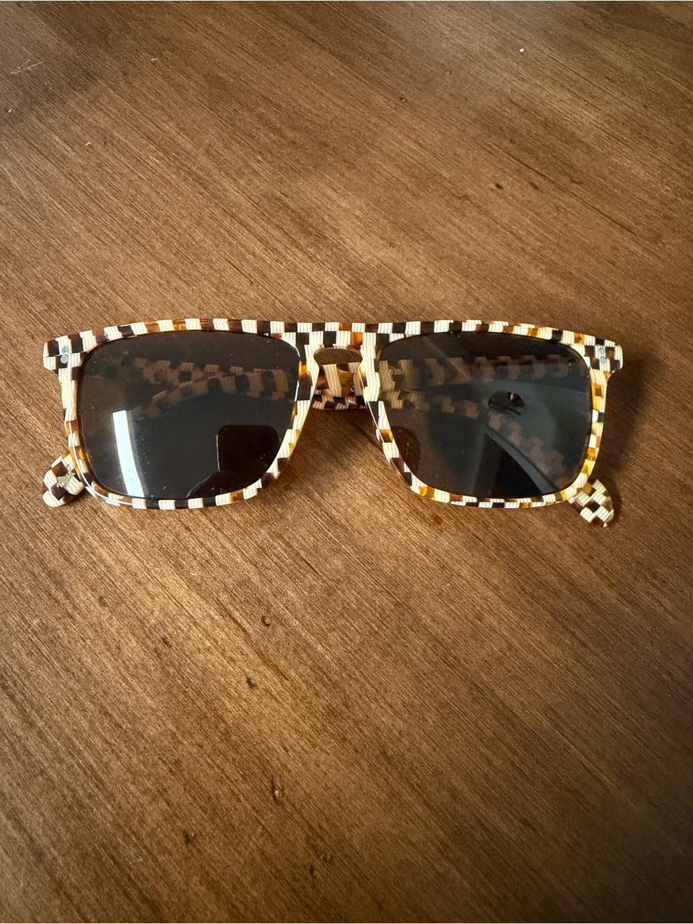 Carfia tortoiseshell checkerboard sunglasses